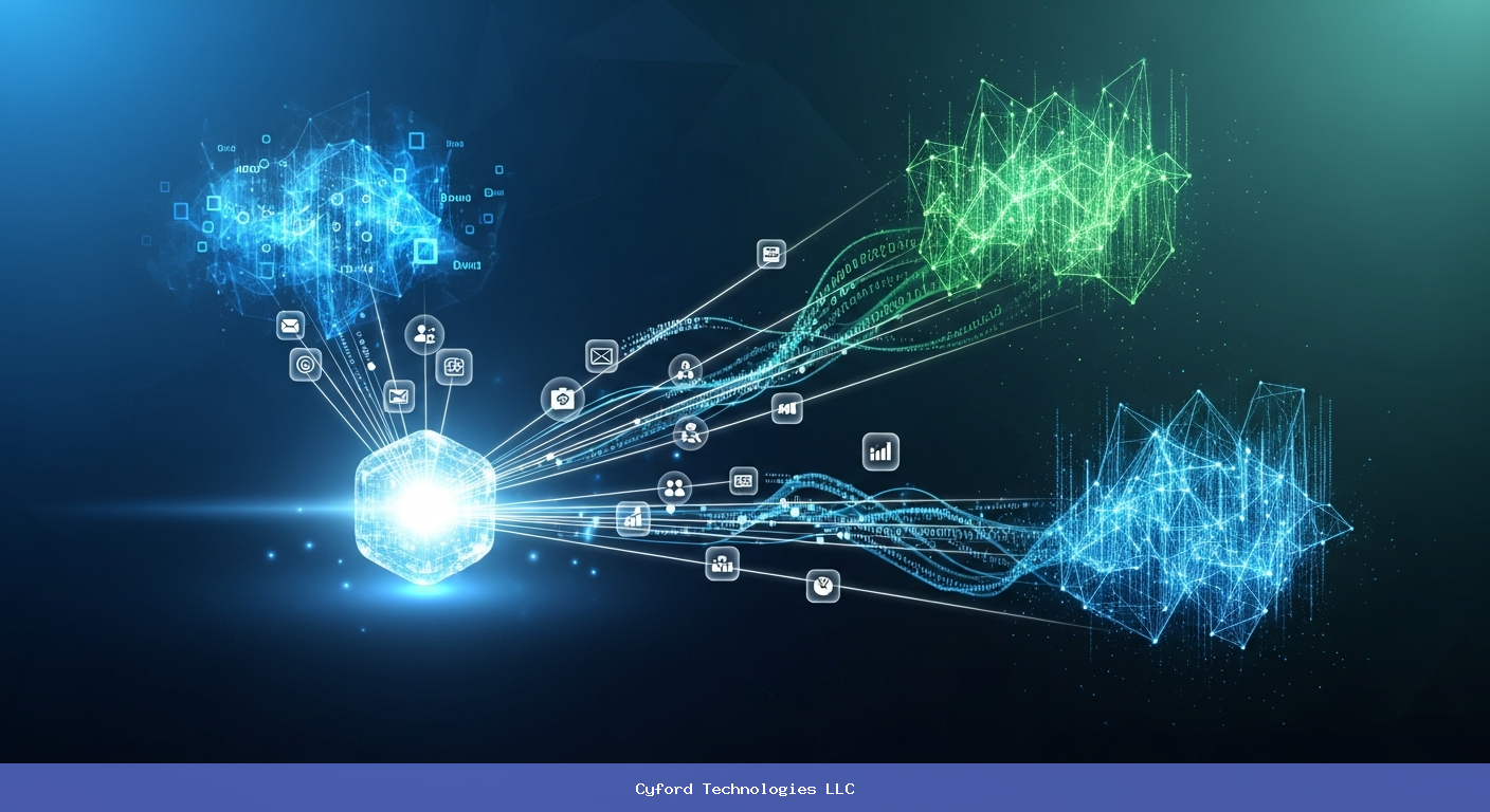 abstract representation of marketing automation and data